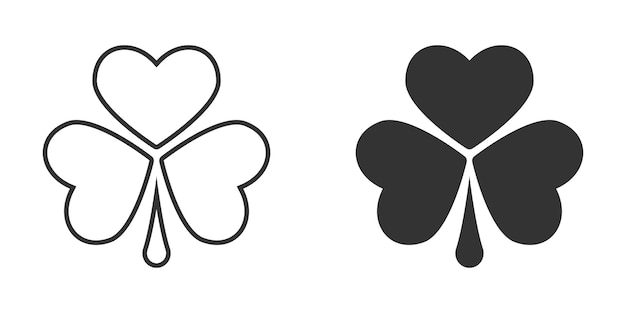 Shamrock icon isolated on a white background Vector illustration