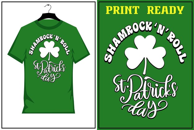 Shamrock n Roll St. Patrick's Day T-shirtontwerp