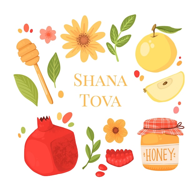 Collezione di disegni di shana tova