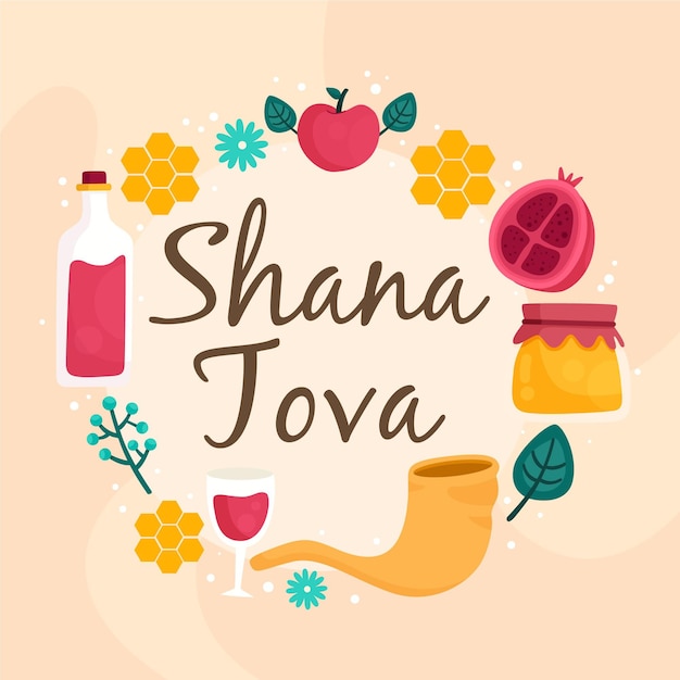 Shana tova with food and wine