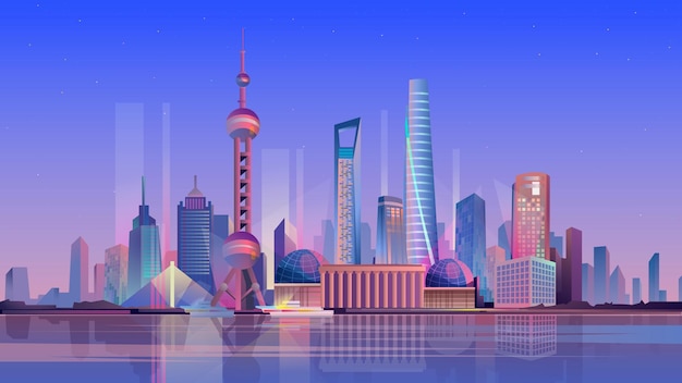 Shanghai Skyline at Night