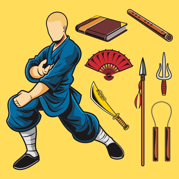 Vettore shaolin vector pack