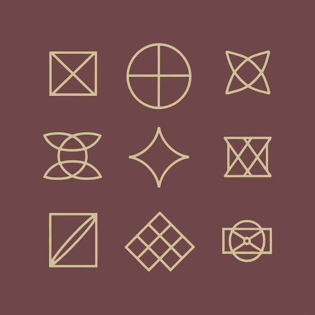 shape elements vector and logo design