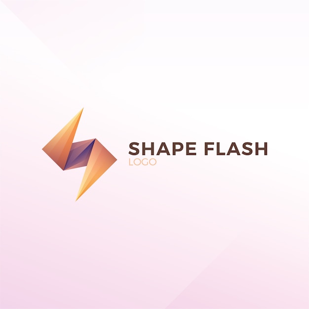 Vettore shape flash logo