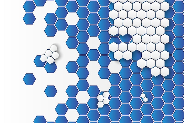 Shape of Hexagon Abstract Background Template