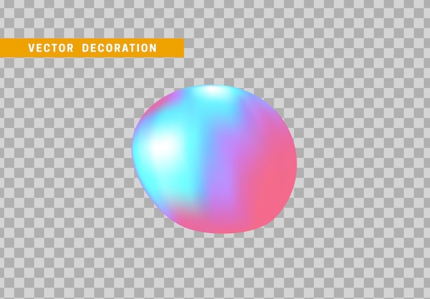ベクトル カラフルなグラデーションで液滴を形作ります。抽象的な 3 d 流体。ベクトル イラスト