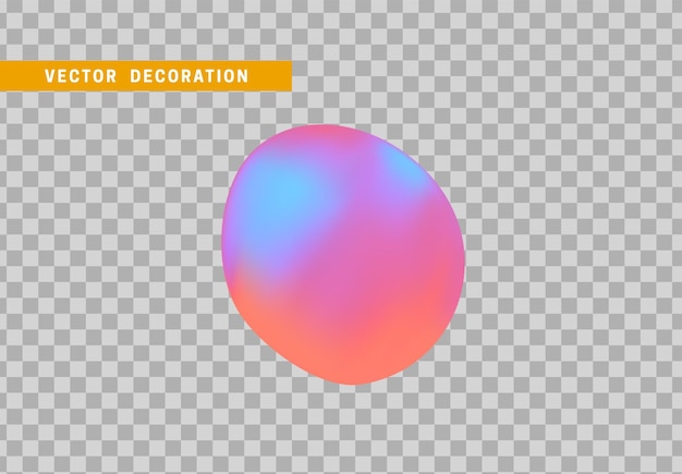 Shape liquid drops with colorful gradient. abstract 3d fluid. vector illustration