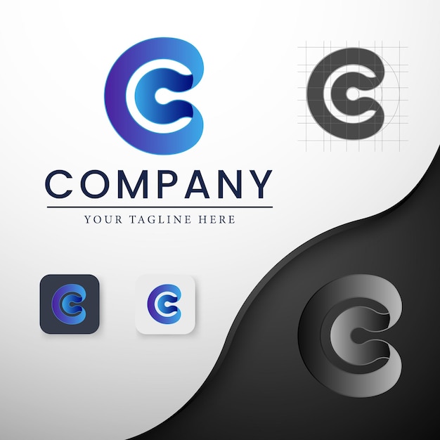 shape logo business technology abstract symbol letter S