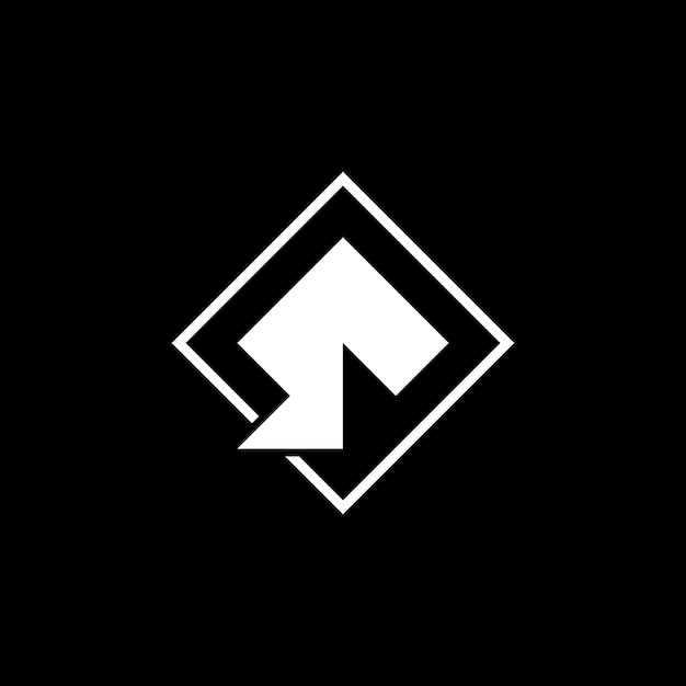 Вектор Дизайн логотипа формы на изолированном черном фоне