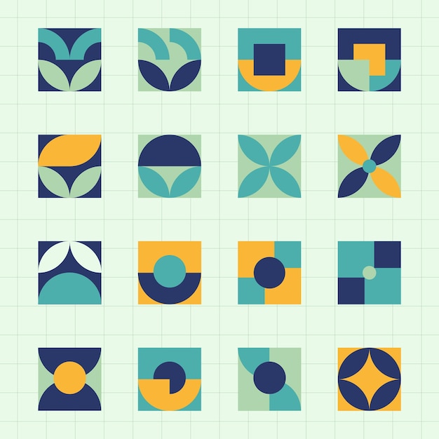 Vector shape to pattern abstract object vector colorfull