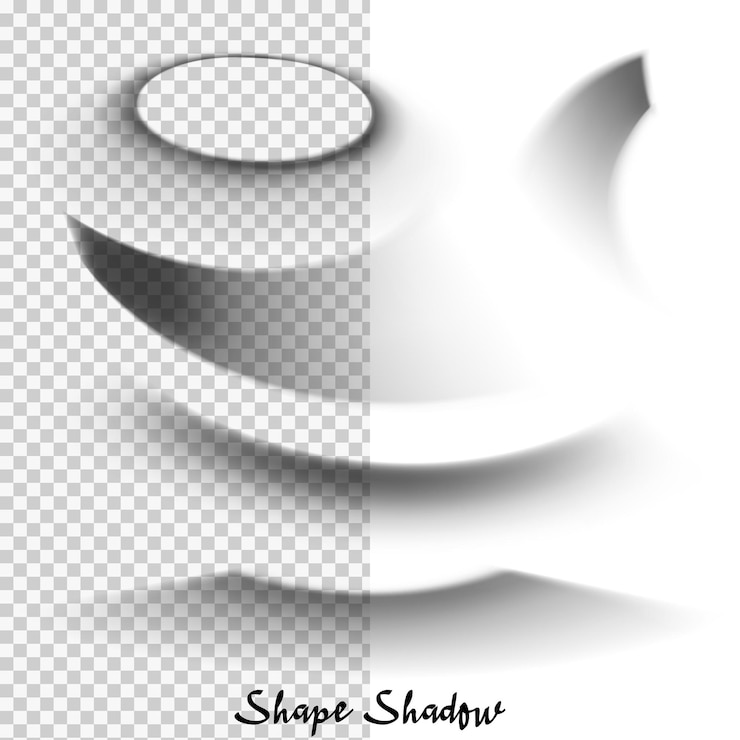 Vector shape shadow design elements