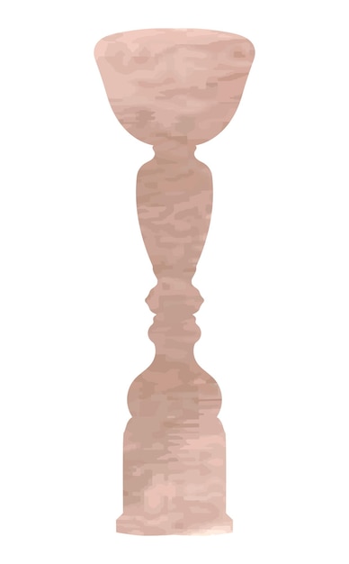 Shape of silhouette of sports realistic color cup trophy winner Watercolor outline trophy cup
