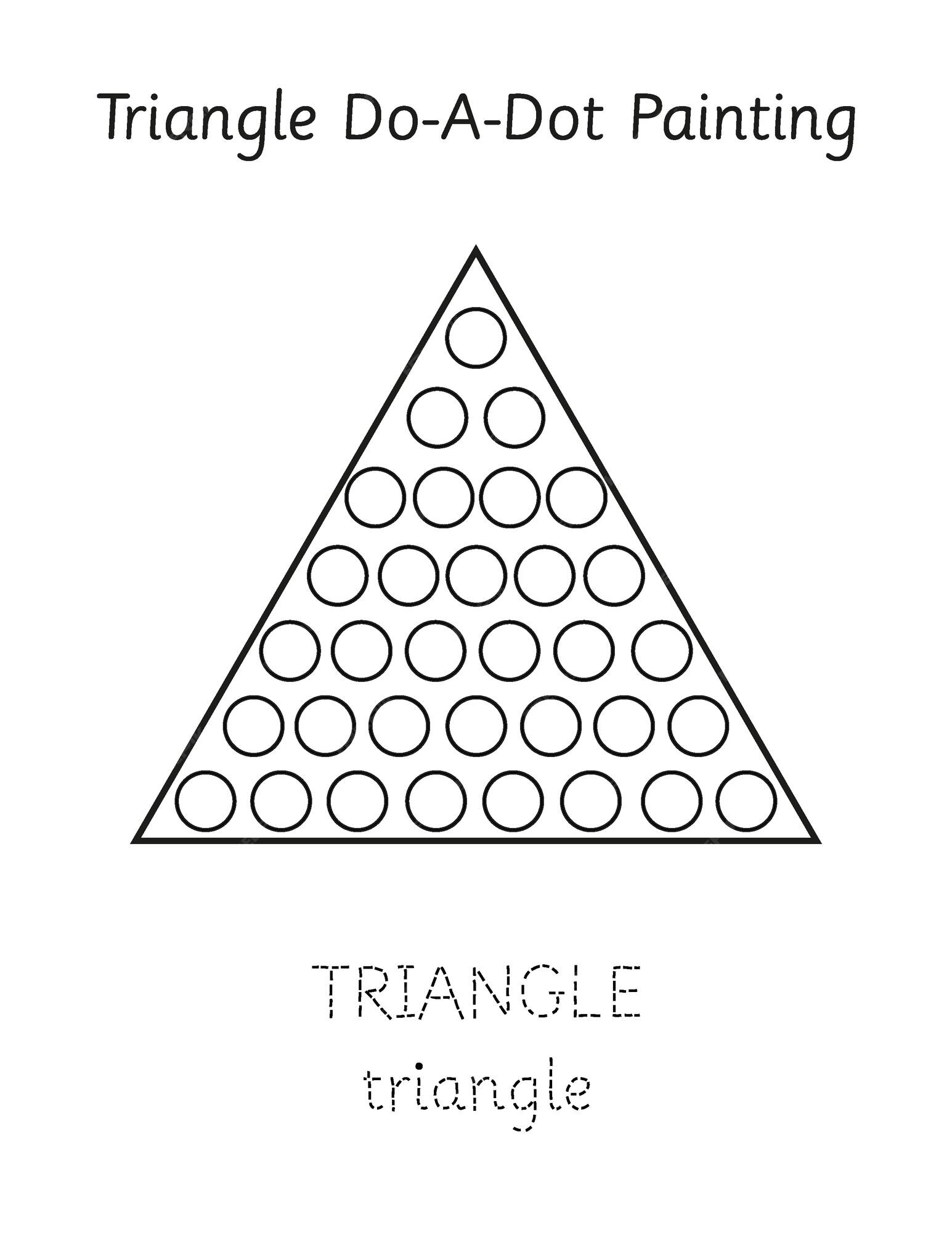 Triangle Coloring Page Preschool