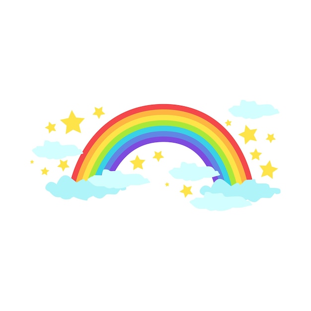 Vector shaped rainbow icon