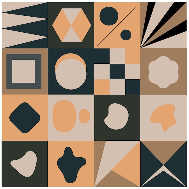 Shapes design in square for templates