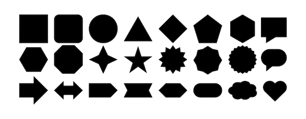 Shapes icon vector. Shapes icon set