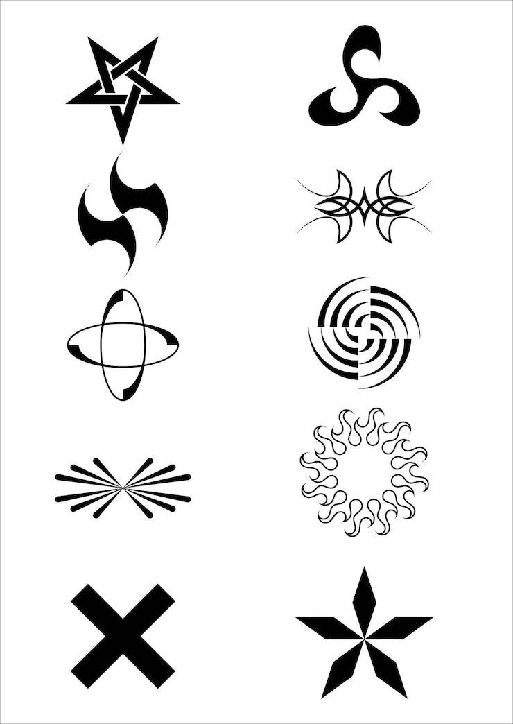 Vector shapes streetwear element collection vector