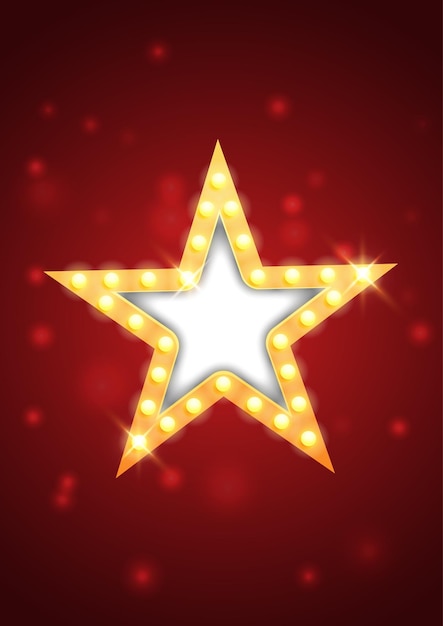 Vector shapes vector star with theater lights