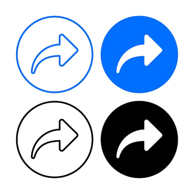 Vector share arrow set