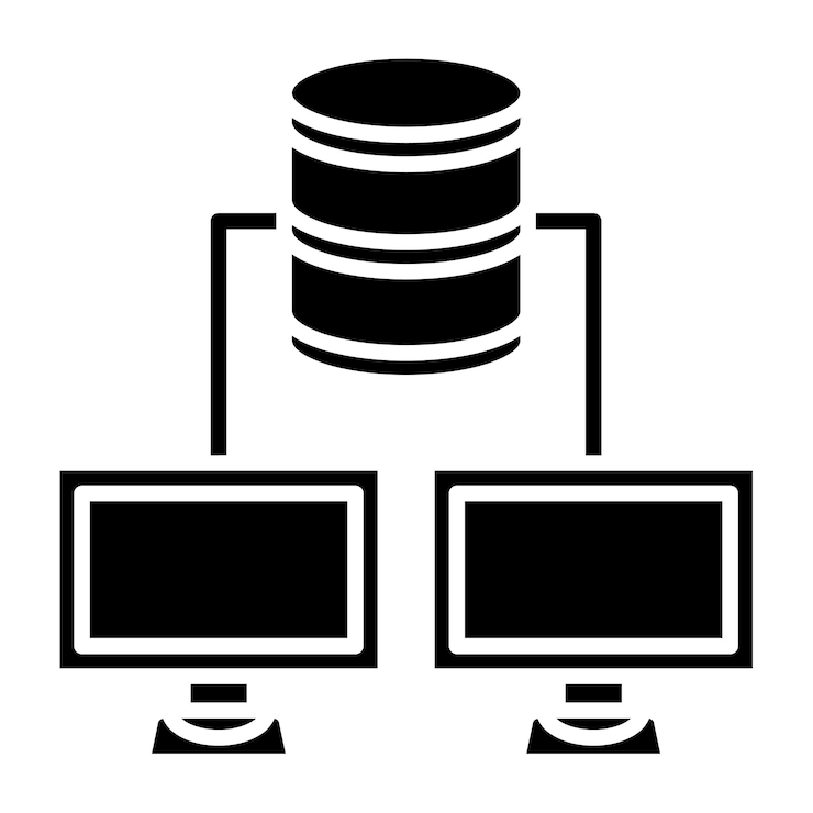 Vector share database icon