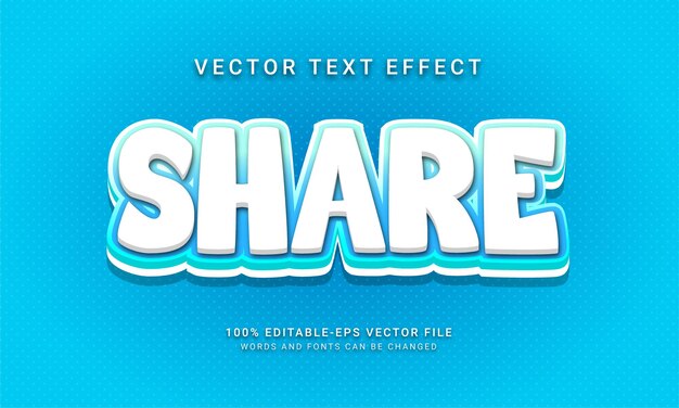 Share editable text style effect