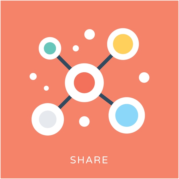 Share flat vector icon