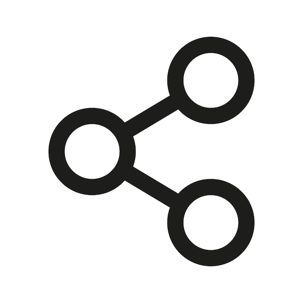 シェアアイコン ネットワーク接続シンボル ソーシャルメディアリンク シンプルなコミュニケーショングラフィック