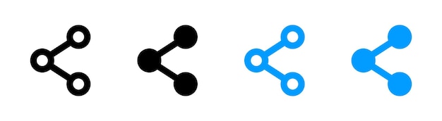 ベクトル 共有アイコン セット。人々 のベクトルのアイコンと共有します。