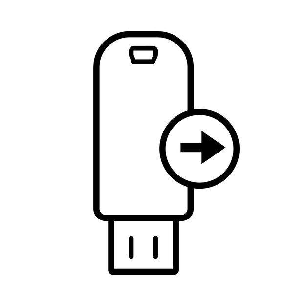 USB メモリ ドライブ i 共有 ベクトル アイコン シンボル グラフィック アイソレート サイン ウェブ アイコン デザイン