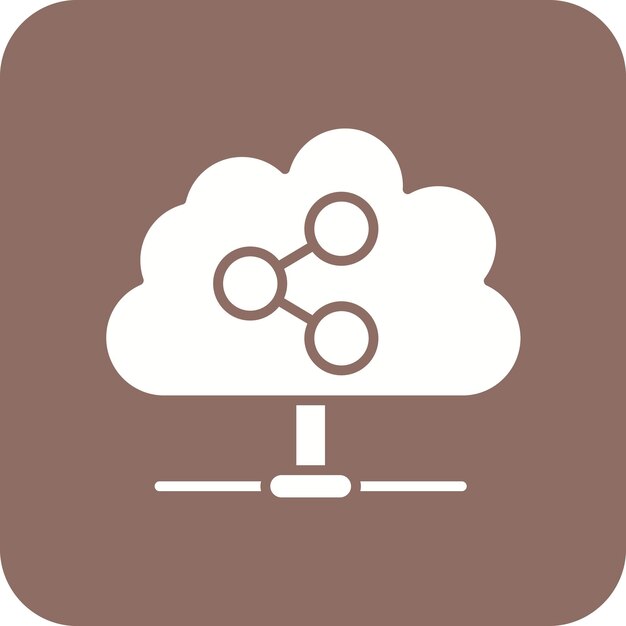 Shared Cloud icon vector image Can be used for Networking and Data Sharing