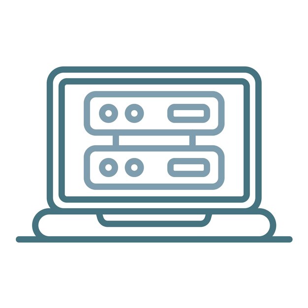 Shared Web Hosting Flat Illustration