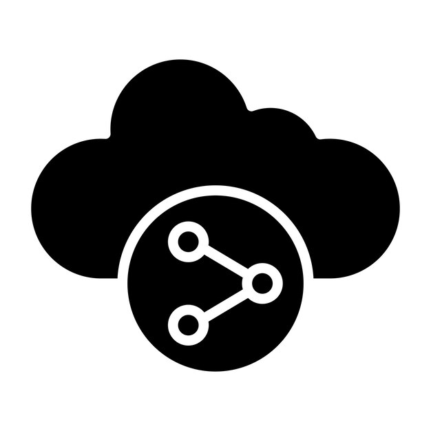 Совместное использование контента Иллюстрация векторного дизайна иконы
