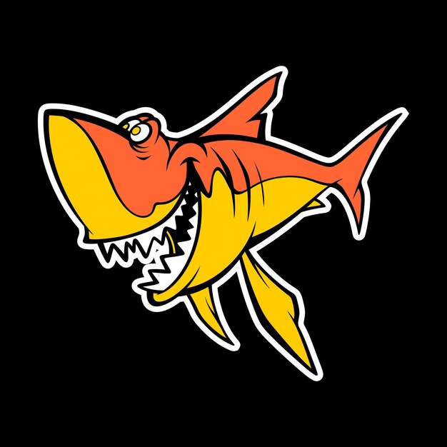 Vector shark cartoon