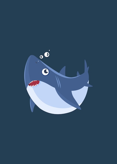 Vector shark character fr