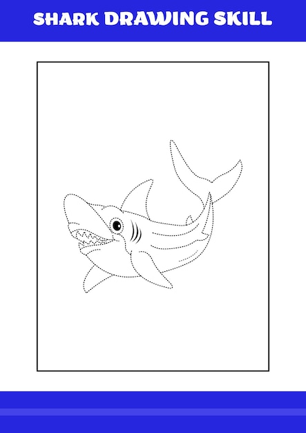 Shark Drawing skill for Kids Shark drawing skill book for relax and meditation