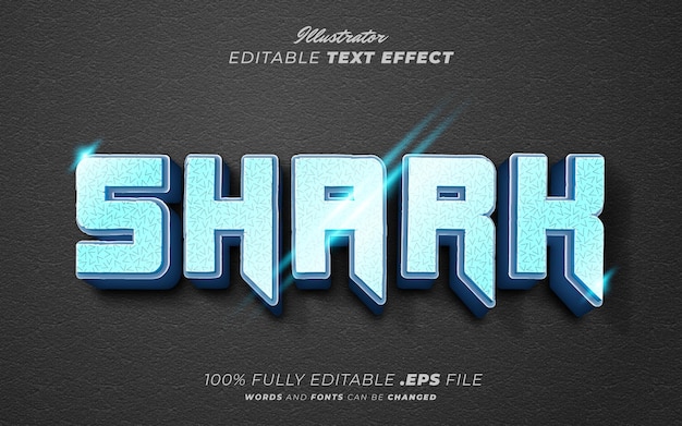 Vector shark editable text effect