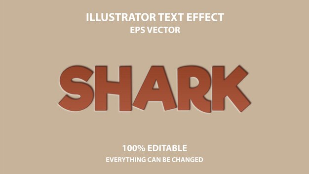 SHARK EDITABLE TEXT EFFECT