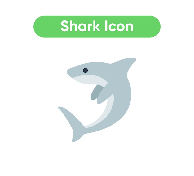 Shark emoji vector illustration Shark vector icon