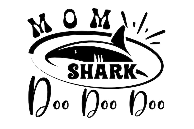 Vector shark family svg bundle