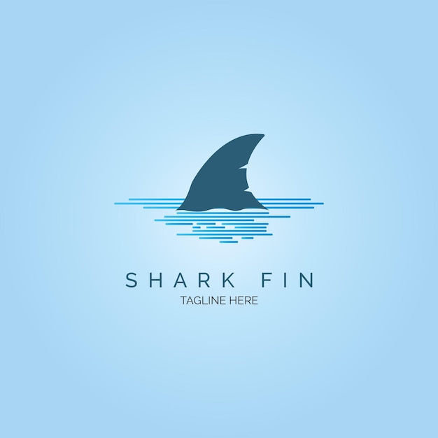 Shark fin logo icon template design vector for brand or company and other