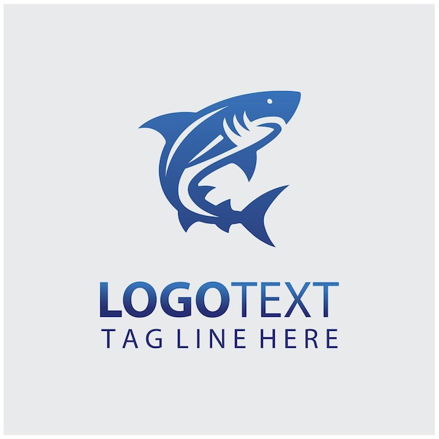 shark fish logo vector illustrations