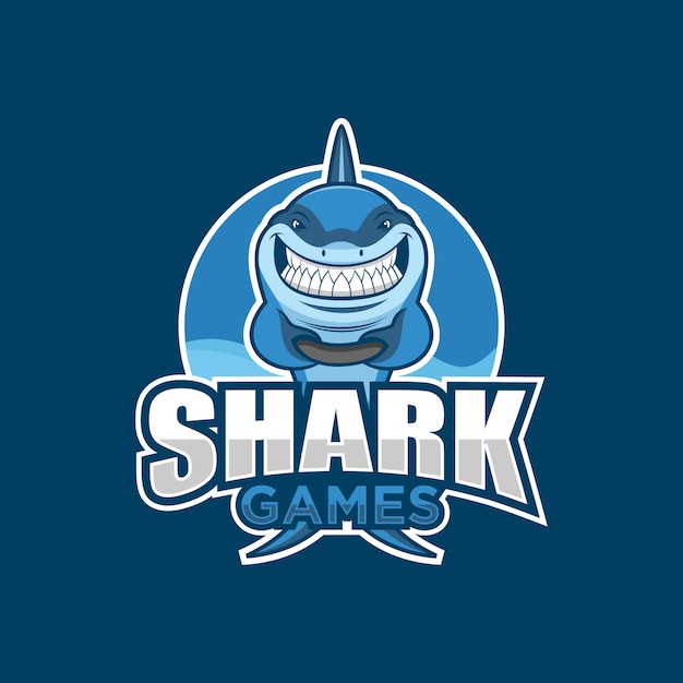 Vector shark game illustration