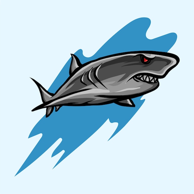 Vector shark grey illustration