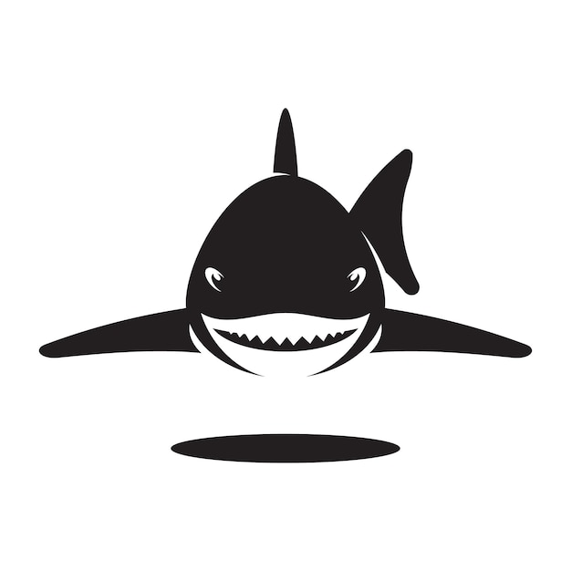 Shark head black simple icon on a white background for web design