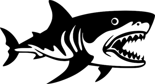 Shark High Quality Vector Logo シャツのグラフィックに最適なベクトルイラスト