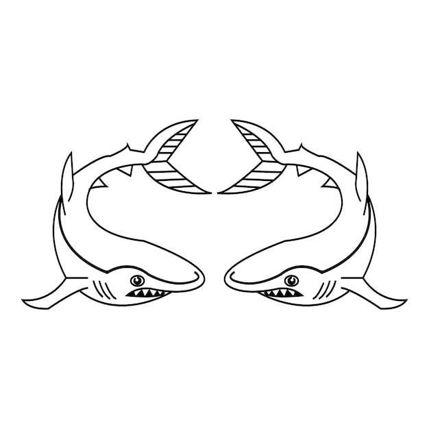 Vector shark icon