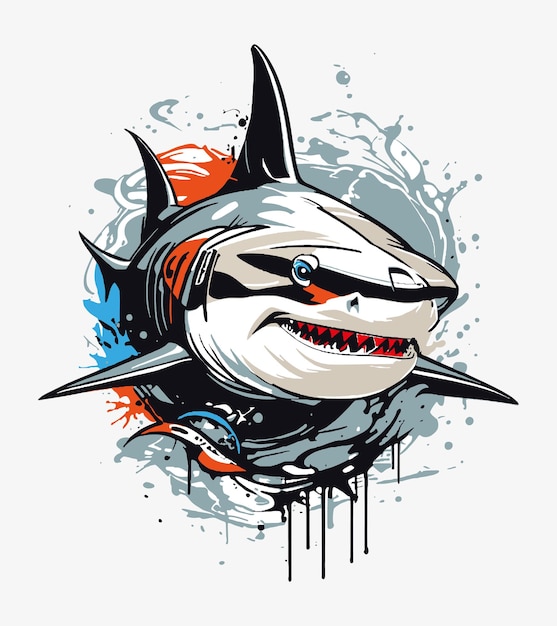 shark illustration vector design