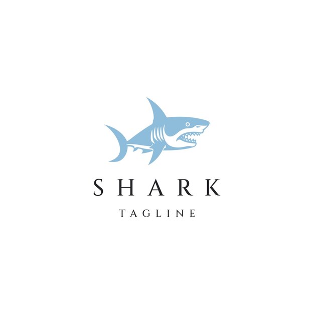 Shark logo design icon vector template