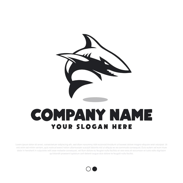 Shark logo design premium vector