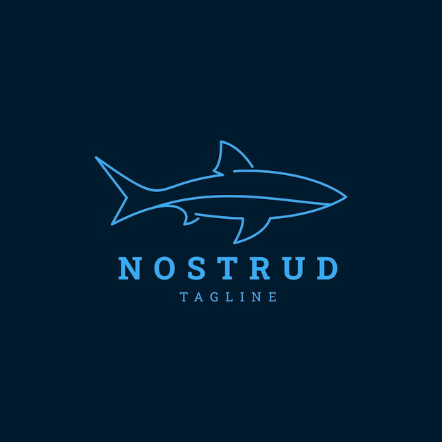 サメのロゴデザインベクトルテンプレート